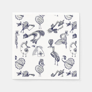 Koffiekoffie-mok voor luchtvogels servet