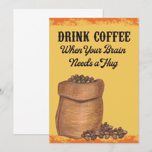 Koffiekoffie 's ochtends kaart (Voorkant / Achterkant)