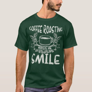 Koffiekoffiebranderij maakt me een glimlach-broodk t-shirt