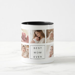 Koffiekop   Aangepaste foto-collage Beste moeder o Mok