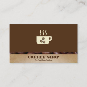 Koffiekop en bonen Barista Visitekaartje