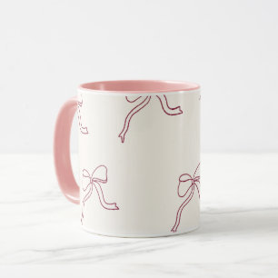 Koffiekop - esthetische roze strik 🎀 mok