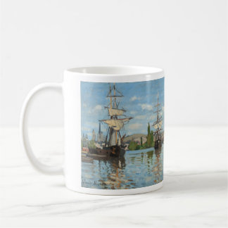 koffiekop galerij kunst, schepen varend op de Sein Koffiemok