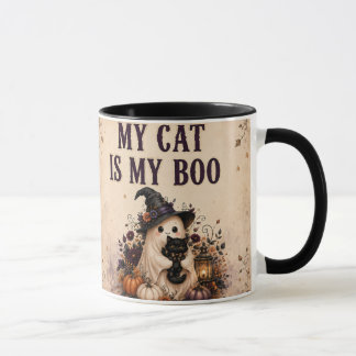 Koffiekop Halloween Zwarte Kat Geest Beker Mok