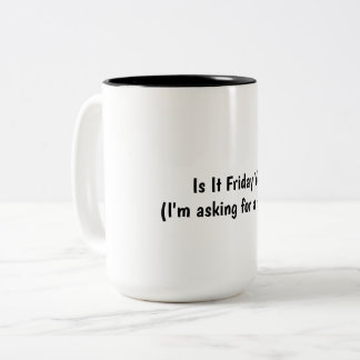 Koffiekop met humor tweekleurige koffiemok