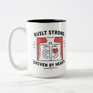 Koffiekop   Minimalistische anatomische hartbeker Tweekleurige Koffiemok