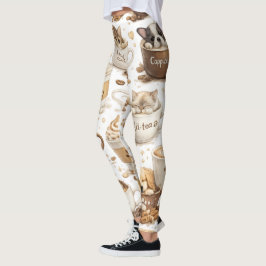 Koffiekop Patroon Leggings
