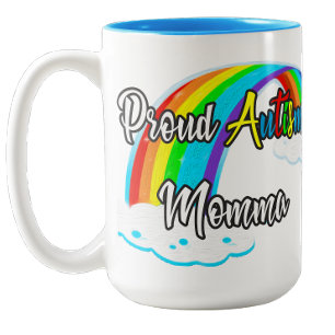 Koffiekop Proud Autism Momma Tweekleurige Koffiemok