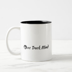 Koffiekopje: biljart - One Track Mind Tweekleurige Koffiemok