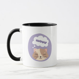Koffiekopje Cute Paarse Kat Ontwerp Mok