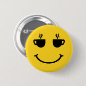 Koffiekopje Glimlach Ronde Button 5,7 Cm (Voorkant /achterkant)