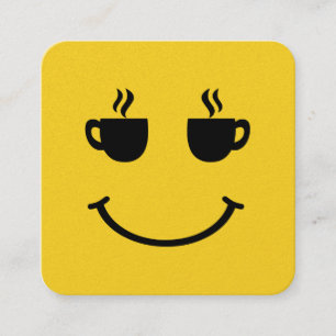 Koffiekopje Glimlach Vierkante Visitekaartje