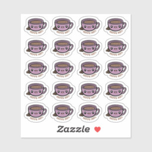 Koffiekopje Happy Mail Custom-Cut Vinyl Sticker