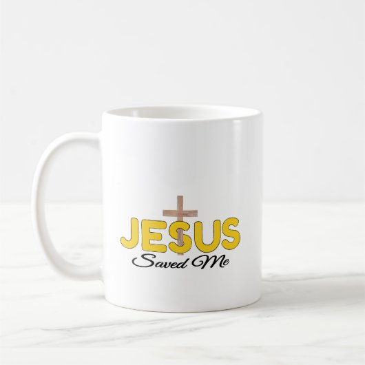 Koffiekopje: Jezus heeft me gered Koffiemok (Links)
