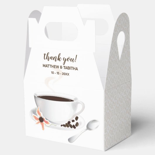 Koffiekopje koffiebonen | Bruiloft dank u Bedankdoosjes (Geopend)