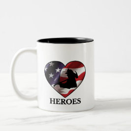 Koffiekopje: "Love Fireman" Tweekleurige Koffiemok