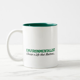 Koffiekopje: milieuactivist tweekleurige koffiemok