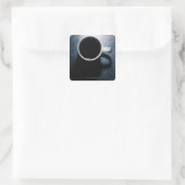 Koffiekopje op roestvrij staal vierkante sticker (Tas)