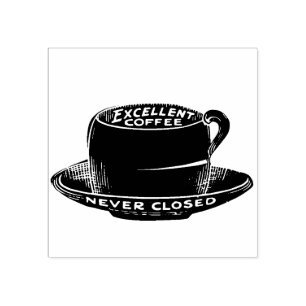 koffiekopje rubberen stempel