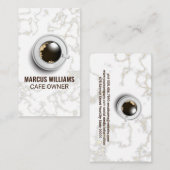 Koffiekopje Top Uitzicht | Marmeren Visitekaartje (Voorkant / Achterkant)