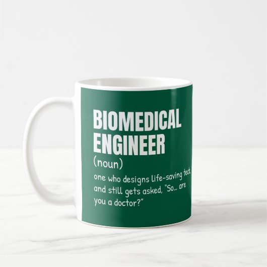 Koffiekopje voor biomedische technologie koffiemok (Links)