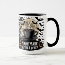 Koffiekopje voor Halloween 'Nightmare Before Coffe