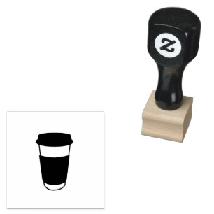 Koffiekopje voor loyaliteitskaarten Eenvoudig Rubberstempel