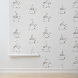 Koffiekopje wandpapier behang