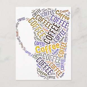 Koffiekopje Woordkunst Briefkaart