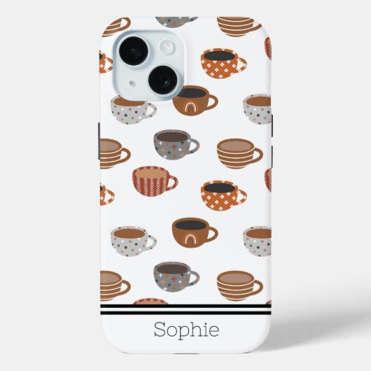 Koffiekopjes Aangepast Case-Mate iPhone Case (Achterkant)