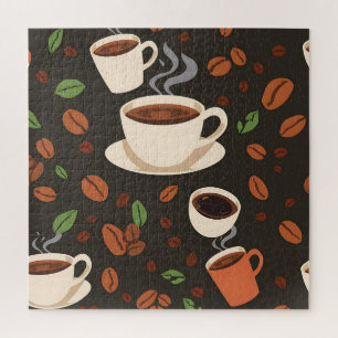 Koffiekopjes Bonen Ochtendpatroon Legpuzzel