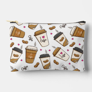 Koffiekopjes, koffiebonen, koffieliefhebber, harte etui