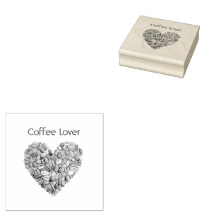 Koffiekopjes met Hart en Crème Rubberstempel