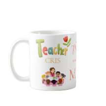Koffiekoppen cadeau voor leraren met eigen naam