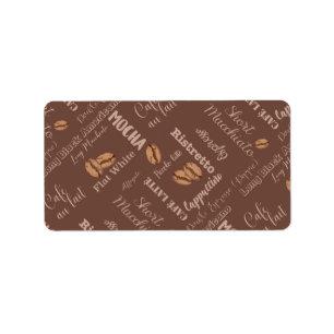 Koffiekorrels Cappuccino Lover Flat White Mocha Etiket