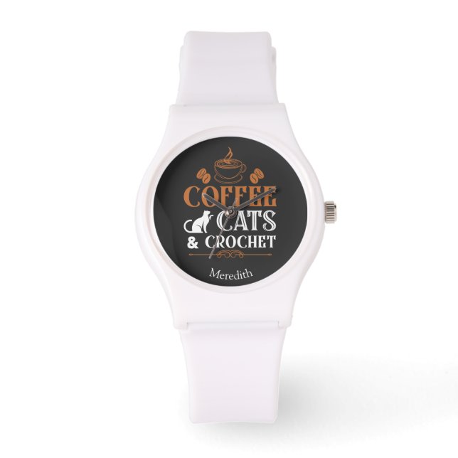 Koffiekratten en gehaakte eWatch Horloge (Voorkant)