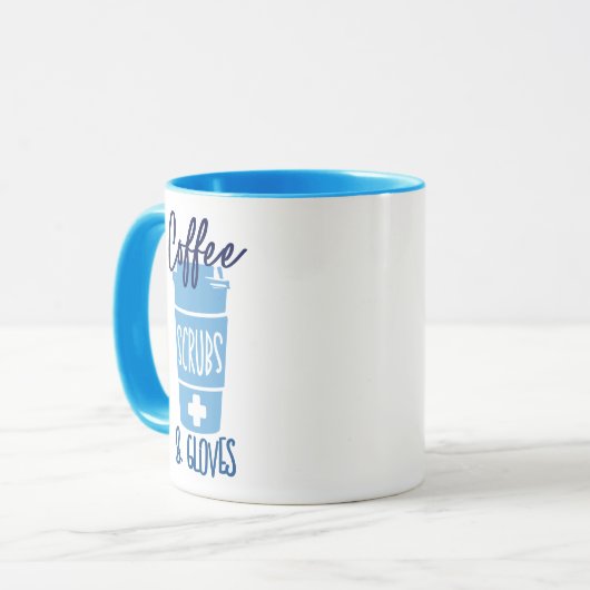 Koffiekruiden en handschoenen mok (Voorkant links)