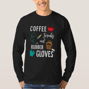 Koffiekruiden en rubberhandschoenen t-shirt