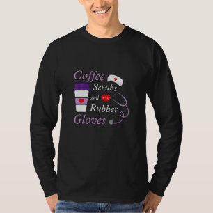 Koffiekruiden en rubberhandschoenen t-shirt