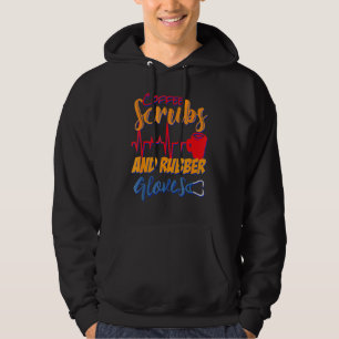 Koffiekruiden en rubberhandschoenen, verpleegburea hoodie