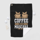 Koffiekunst Coffee en Mascara Golfhanddoek (Insitu)