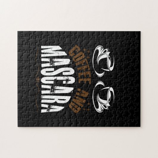 Koffiekunst Coffee en Mascara Legpuzzel (Horizontaal)