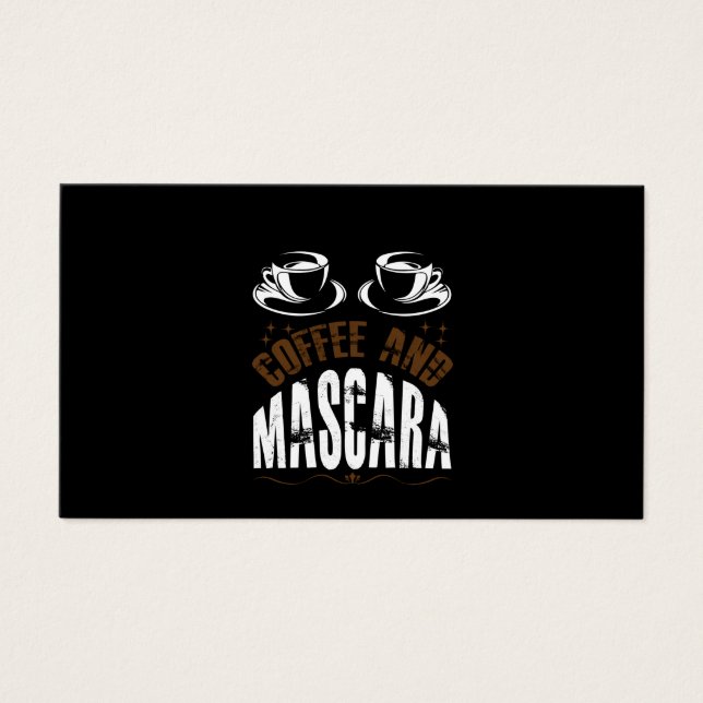 Koffiekunst Coffee en Mascara Visitekaartje (Voorkant)