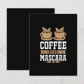Koffiekunst Koffie en Mascara Notitiekaartje (Voorkant / Achterkant)