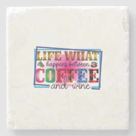 Koffiekunst, koffie en wijn stenen onderzetter