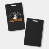 Koffiekunst leven begint na koffie badge (Voor- en achterkant)