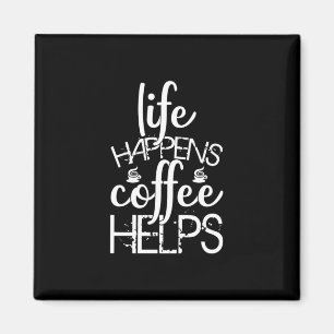 Koffiekunst leven gebeurt met koffie Helpt Magneet