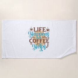 Koffiekunst leven gebeurt met koffie Helpt Strandlaken