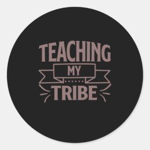 Koffiekunst Onderwijs mijn stam Ronde Sticker