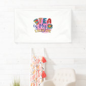 Koffiekunst Tea is mijn Valentijn Spandoek (Insitu)